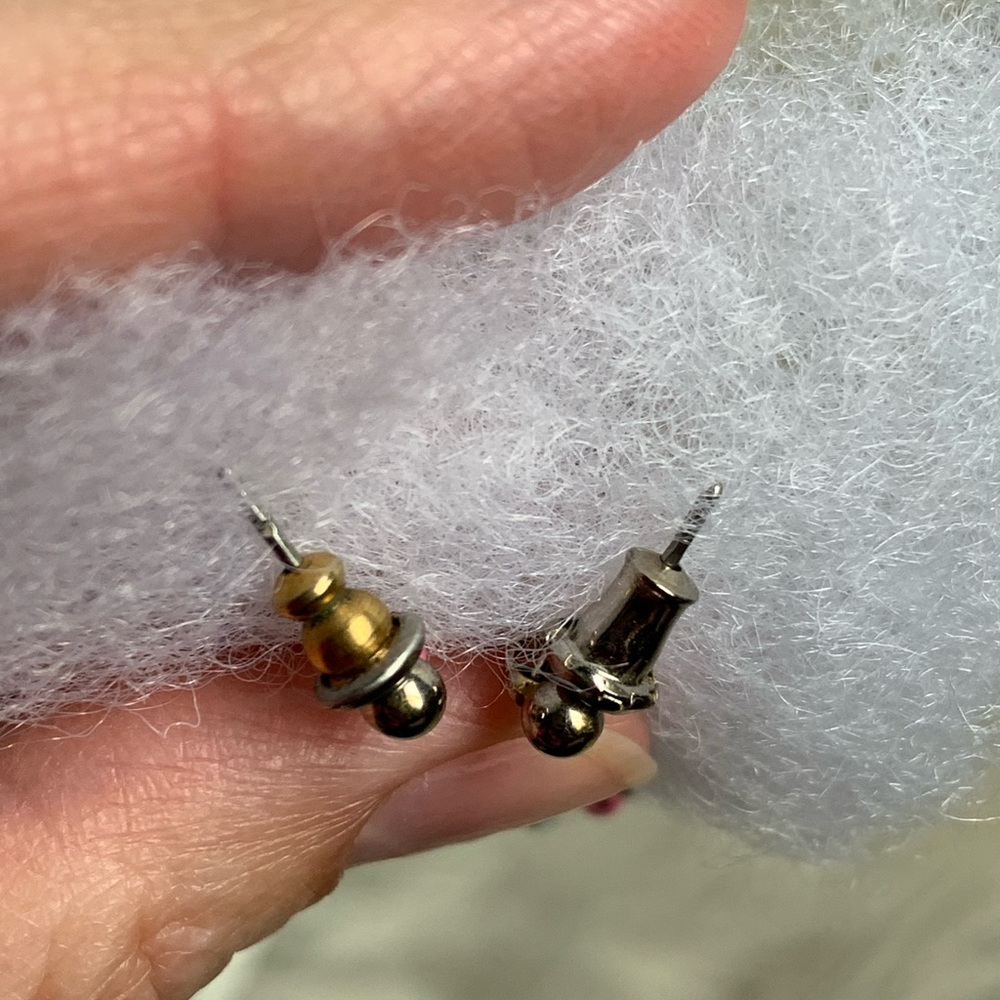 Vintage Colorful Star Dangle Earrings - Picture 7 of 7